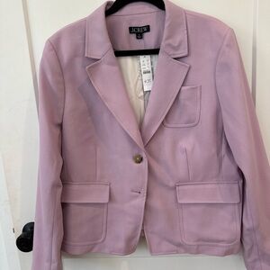 J. Crew Women's Lavender Blazer Shrunken-fit in wool blend